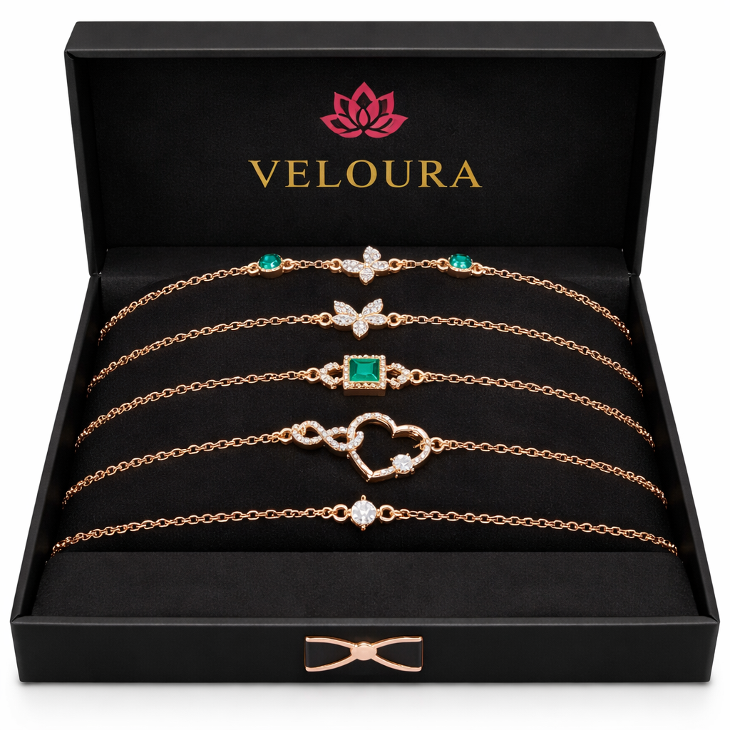 VELOURA Signature Bracelet Collection 💎 5 SET