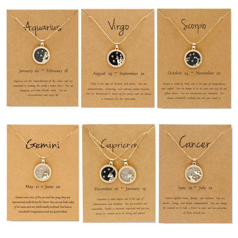 Zodiac Sign Necklace ✨ – Waterproof Astrology Pendant