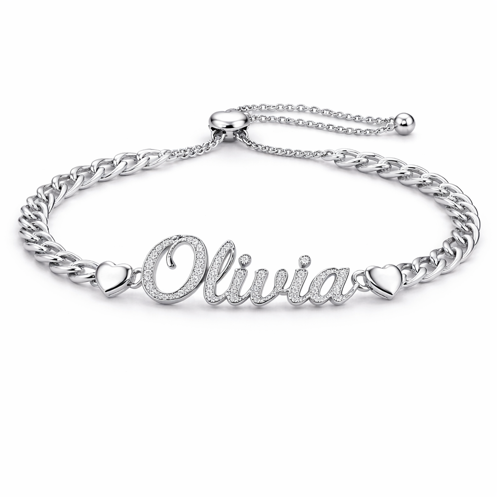 👉 Personalized Name Bracelet 💖 – Custom Waterproof Luxury Bracelet (Tarnish-Free)