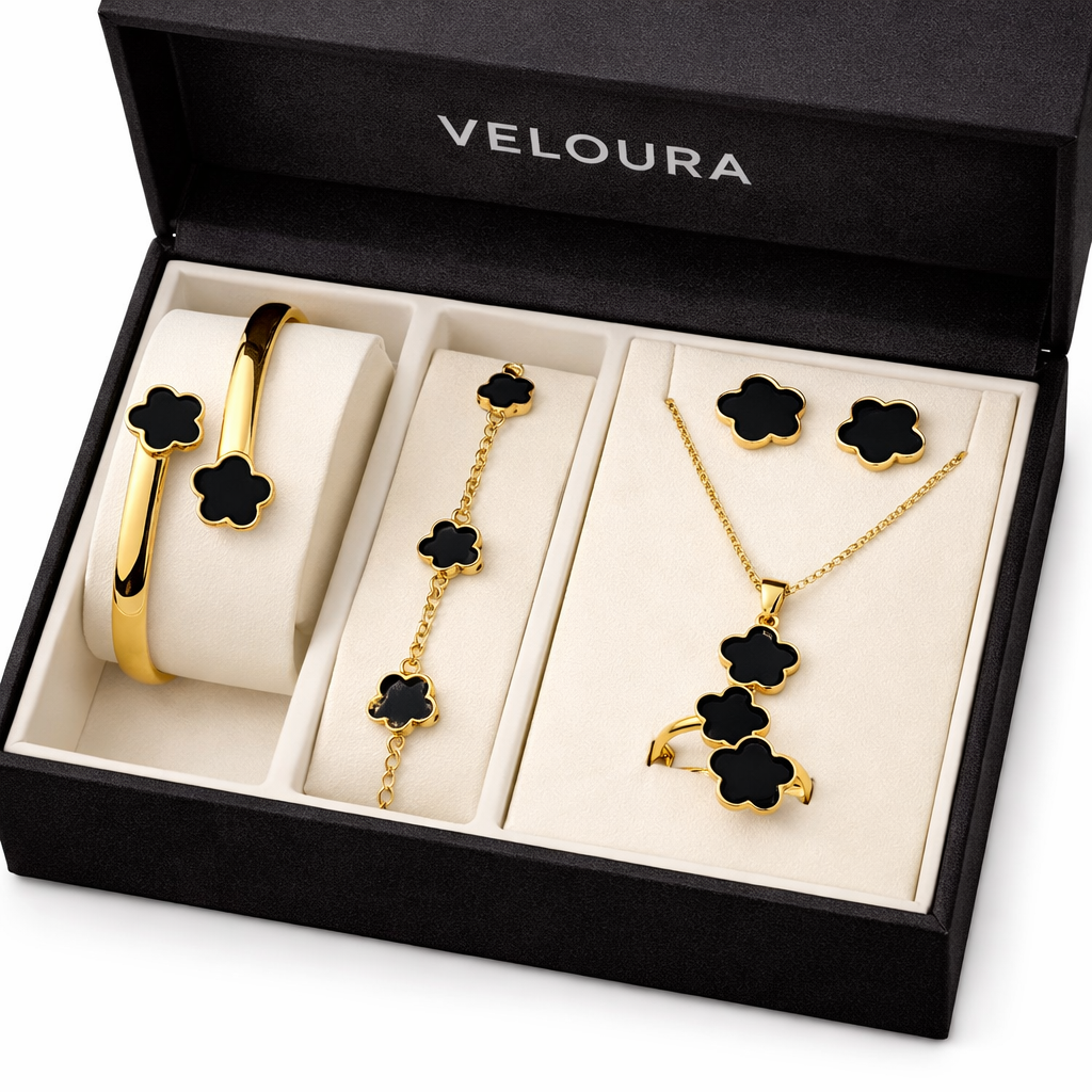 Luxury Clover Jewelry Set 💙 – Full Waterproof Jewelry Collection