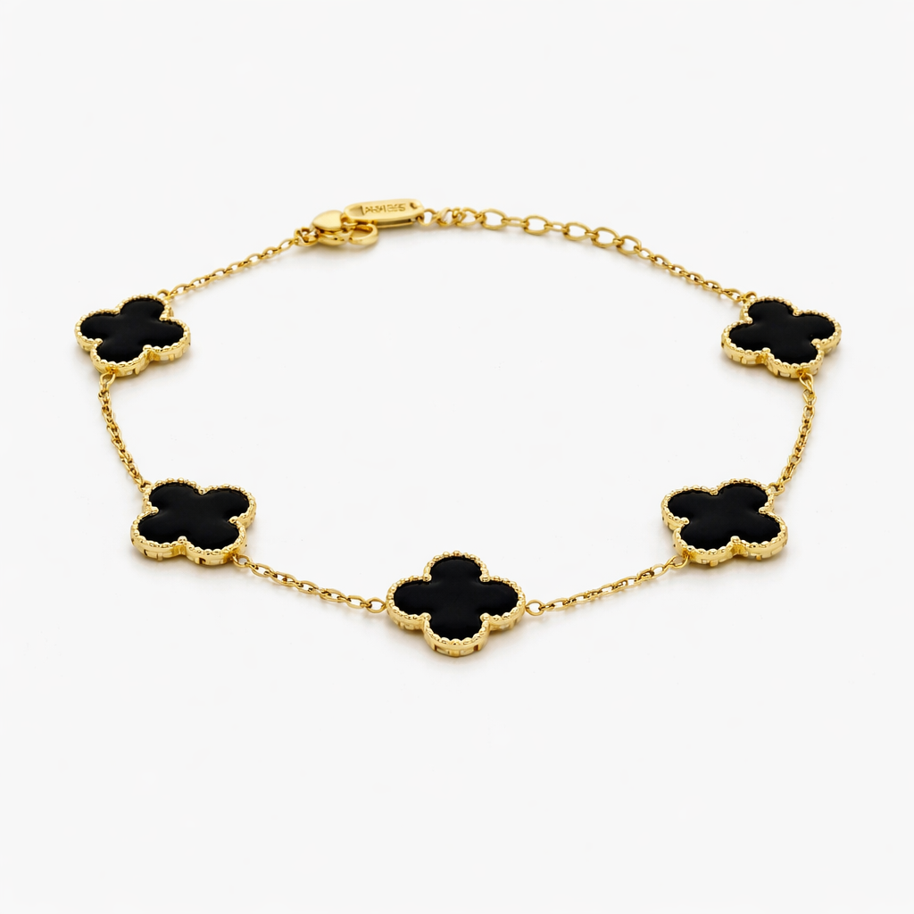 Midnight Clover Bracelet